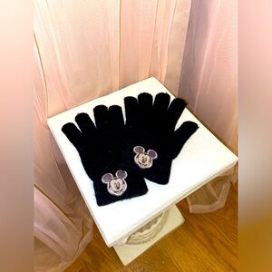 Official Disney White original Mickey Mouse embroidered Vintage Gloves 1990!